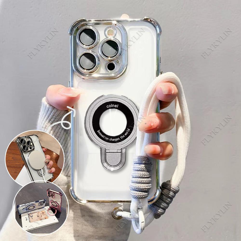 Stoßfeste magnetische Halterung Handyhülle für Xiaomi Redmi 14C 13 13C 12 12C 10 10 mit Umhängeband weiche Rückseite