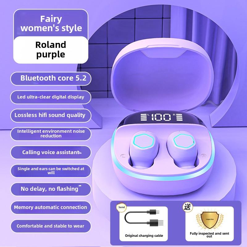 

Новая беспроводная Bluetooth-гарнитура M13 5.2 с внутриканальными наушниками Smart Touch Digital Display и функцией шумоподавления фиолетовый