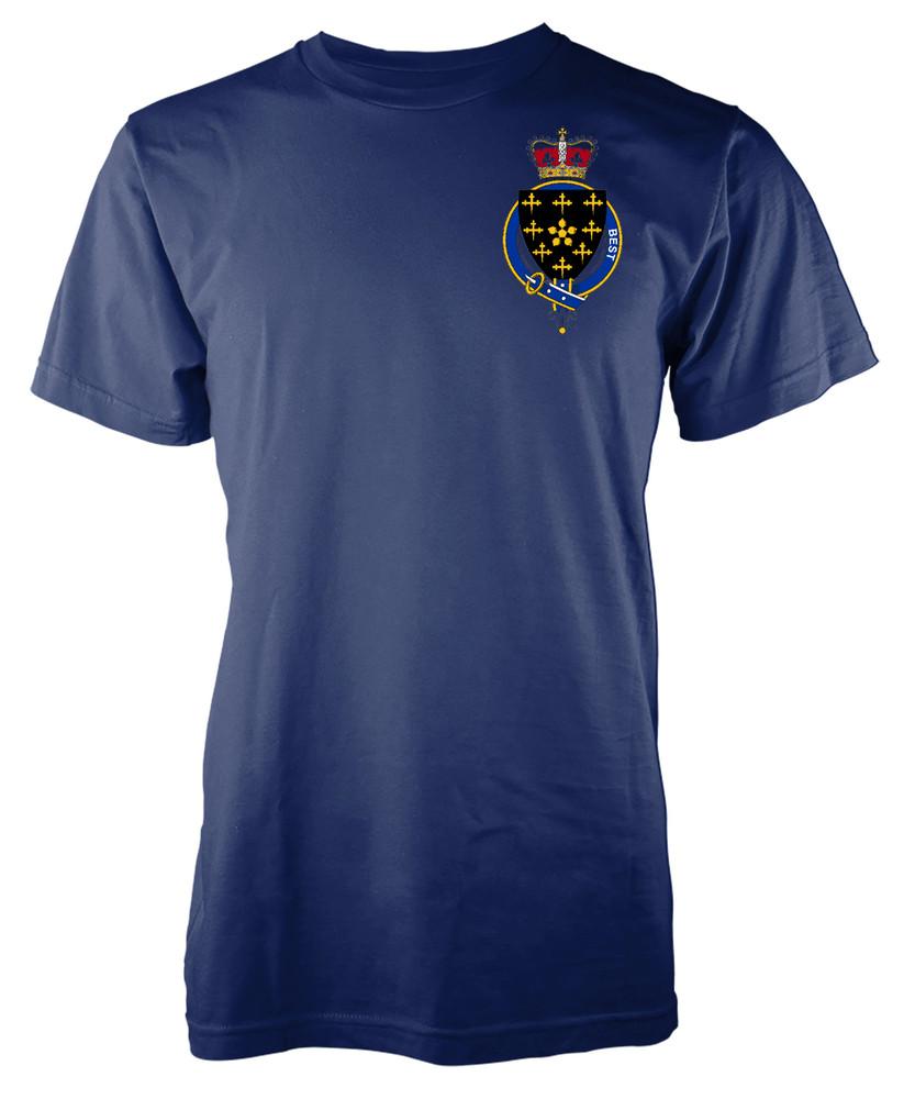 Personalised Best Irish Family Name T-Shirt Crest Badge Coat Of Arms Adult