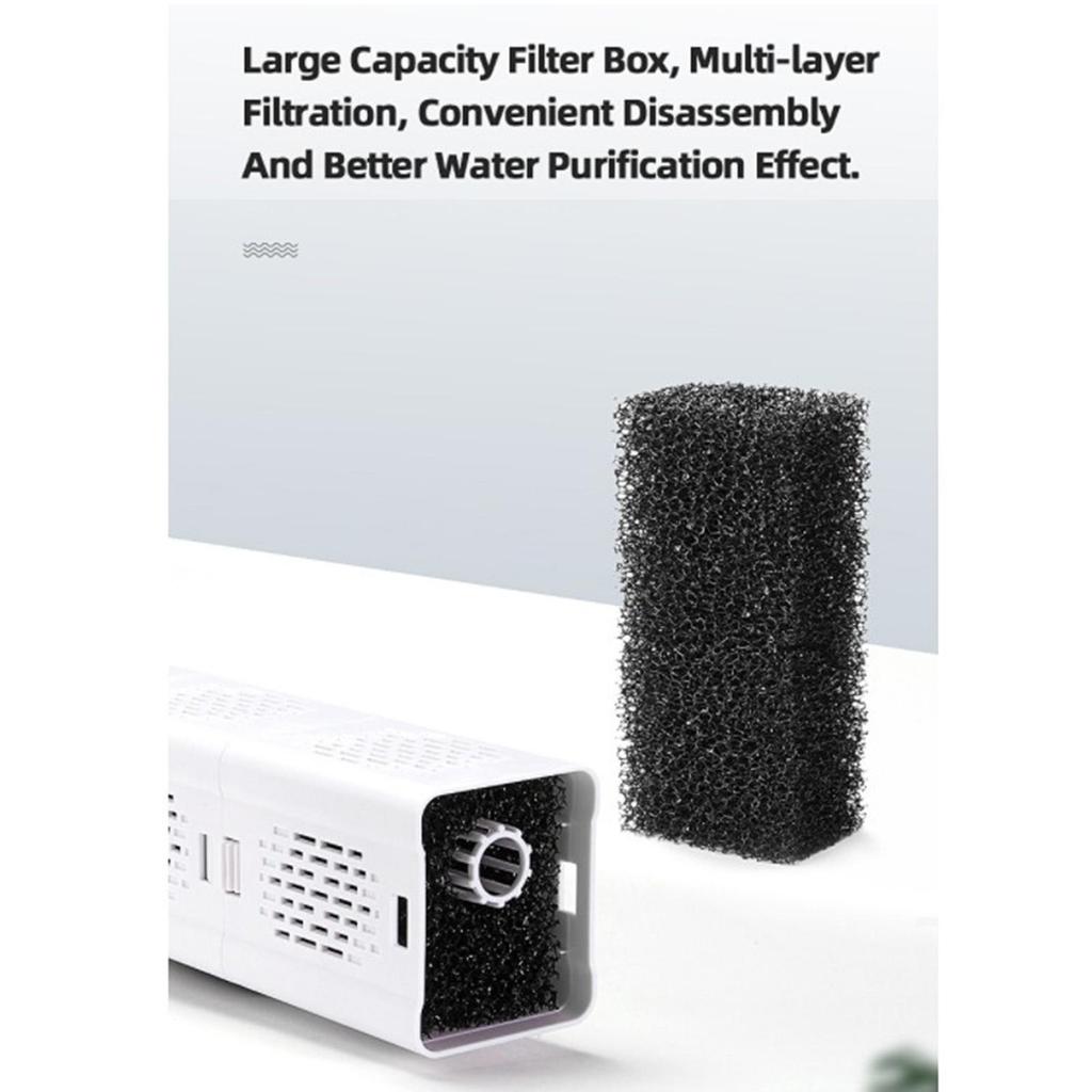 Silent Fish Tank Filter Wave Making Built-in Loop Oxygen Aquarium Filtration Pump Submersible Water Aquarium Filter for Pond