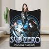 Sub-Zero Mortal Kombat Wool Blankets Fashion Throw Blankets for Home Hotel Sofa 200x150cm Plush Thin Quilt