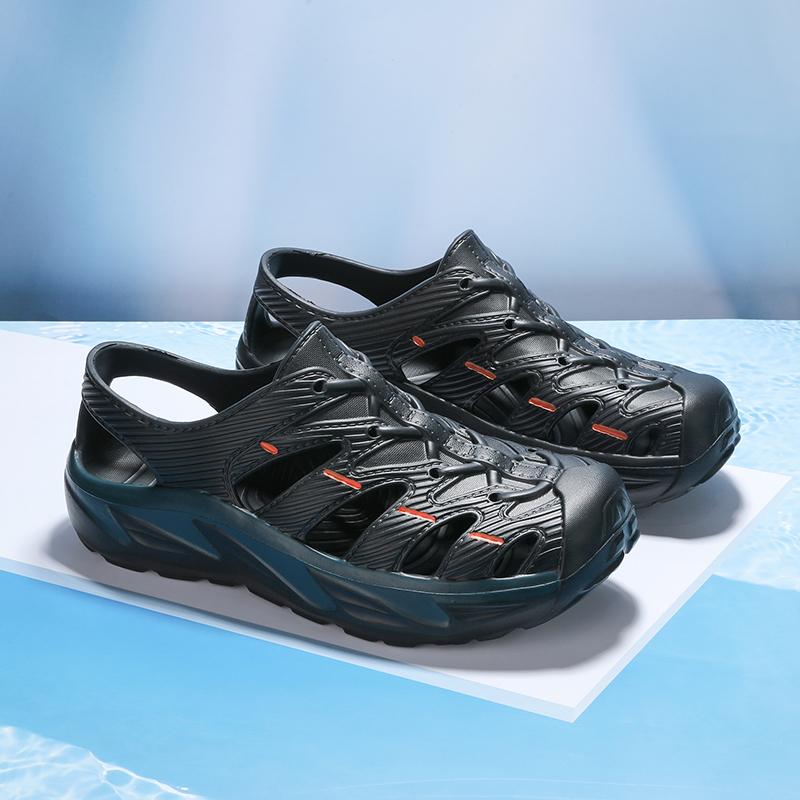 Summer Men's Thick-Soled Non-Slip Breathable Toe-Cap Sandals Casual Beach Vacation Beach Sandals Travel Leisure Plus Outdoor Spo