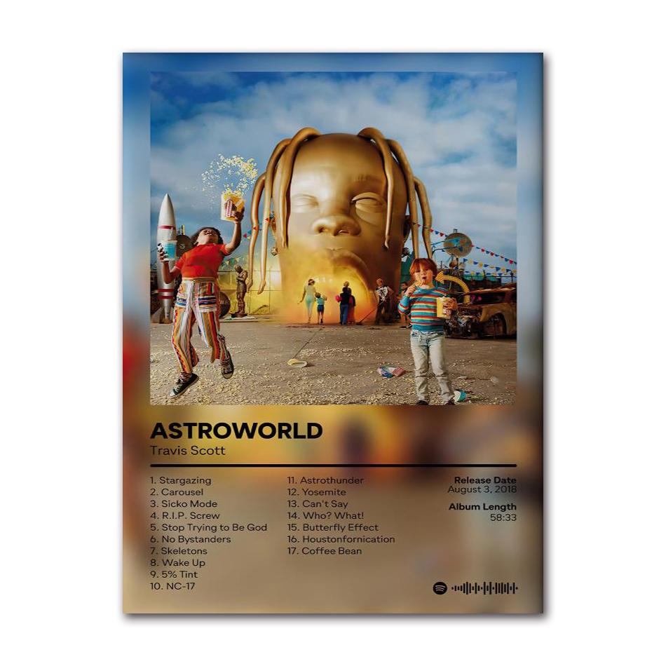Travis Scott Music Album Canvas Painting Posters & Prints, Star, Rodeo, Astroworld, Wall Art for Living Room, Home Decor