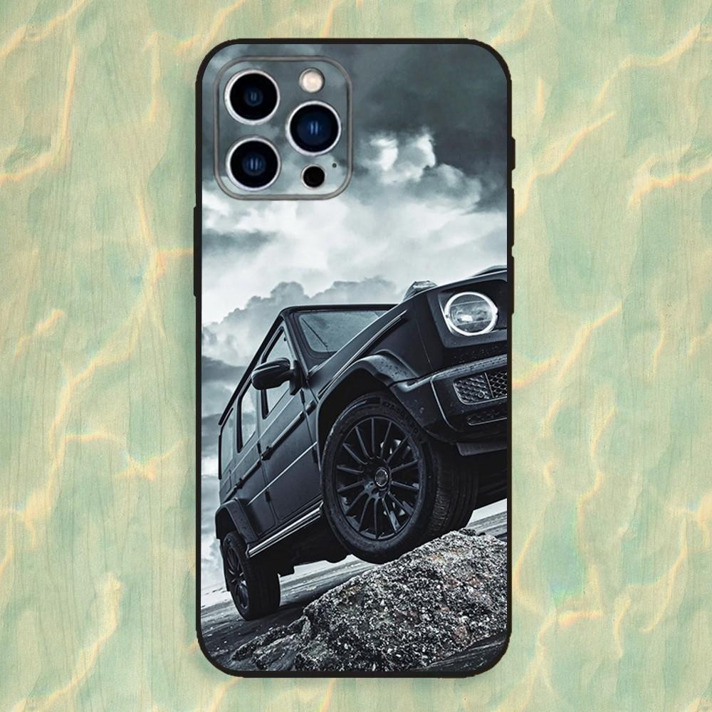 Cool M-Mercedes-G63 Car Phone Case For iPhone 16,15,14,13,12,11 Plus,Pro Max,XS,X,XR,SE,Mini,8,7,Soft Silicone Black Cover