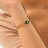 European & American Malachite O-Chain Bracelet: Stainless Steel, Light Luxury, High-End, 18K Gold, Non-Fading Titanium for Women