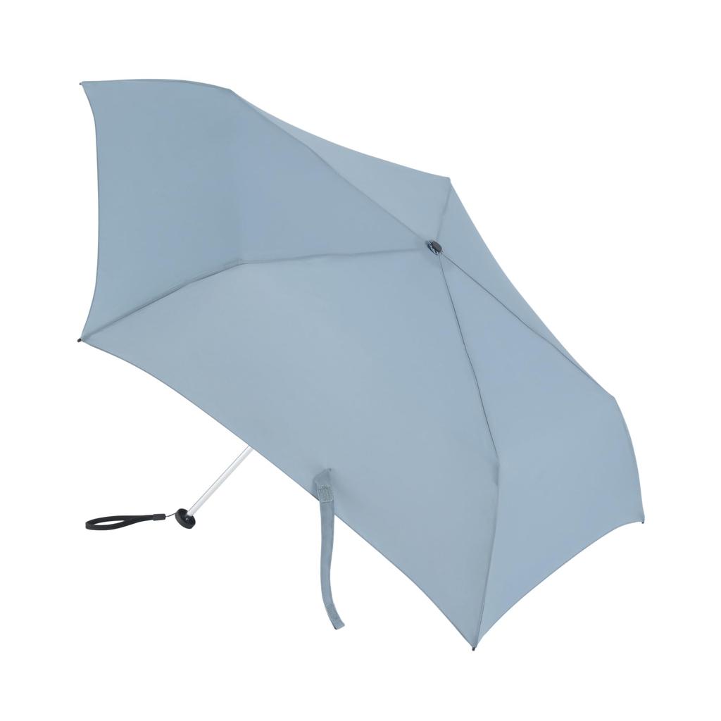 MUJI Lightweight Folding Umbrella for Sun and Unisex Smoky 50cm Rain, Adult, DEA03A5S, Blue,