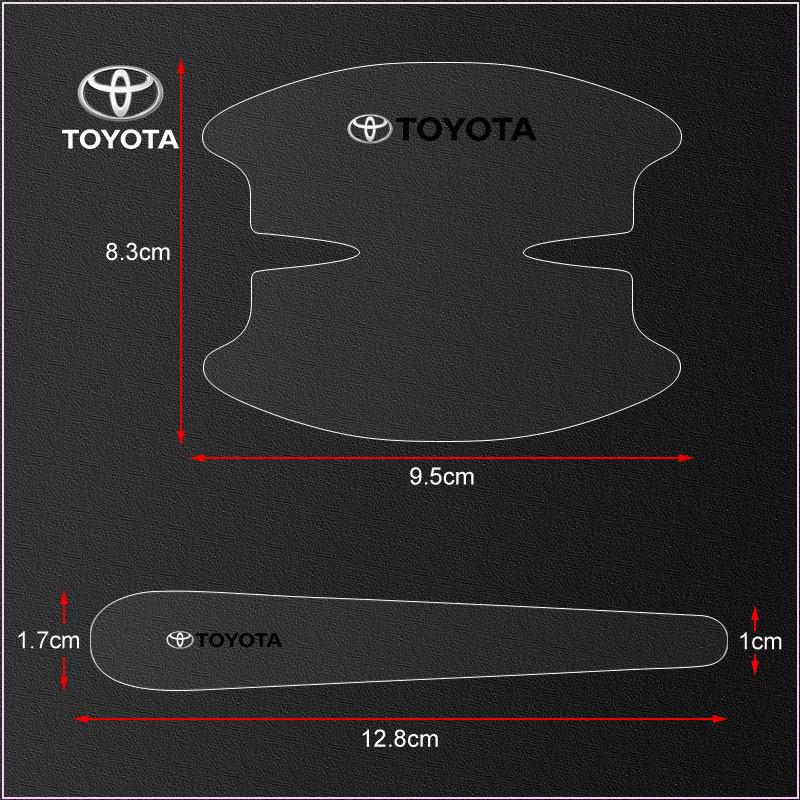 Car Anti-scratch Protective Film Car Door Handle Stickers for TRD Toyota Corolla Auris Yaris Rav4 CHR Camry40 Prius