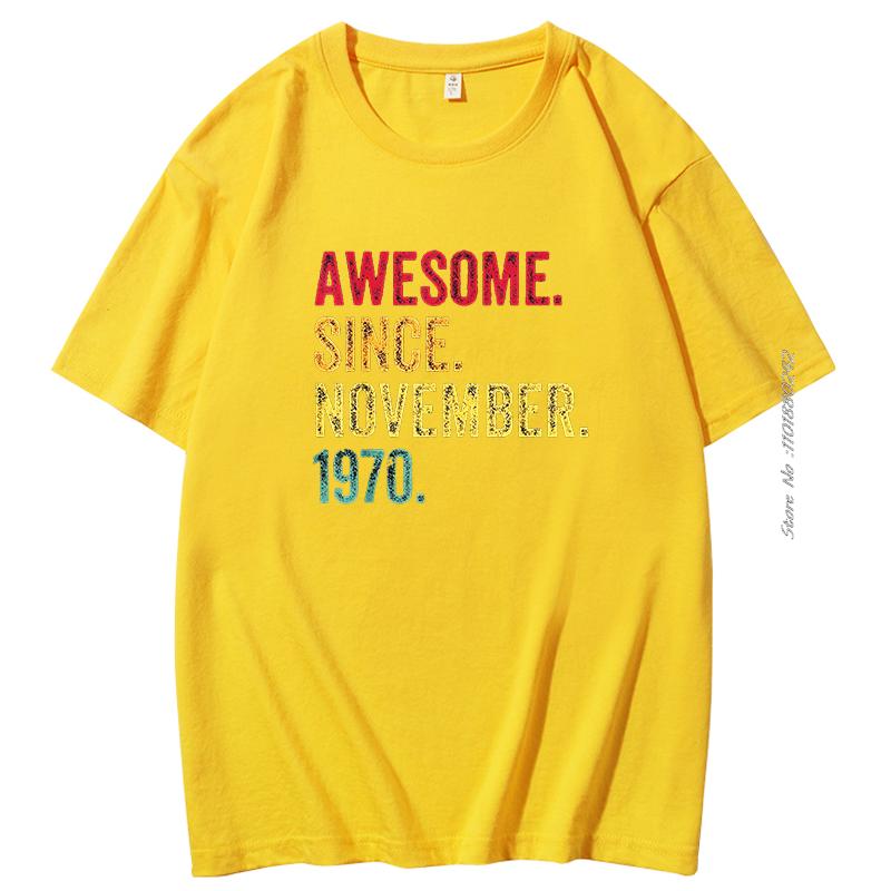 Retro Vintage 53th Birthday Awesome Since April 1970 Graphic T Shirts Cotton Tshirt Summer Harajuku Mens Short Sleeve Tshirt