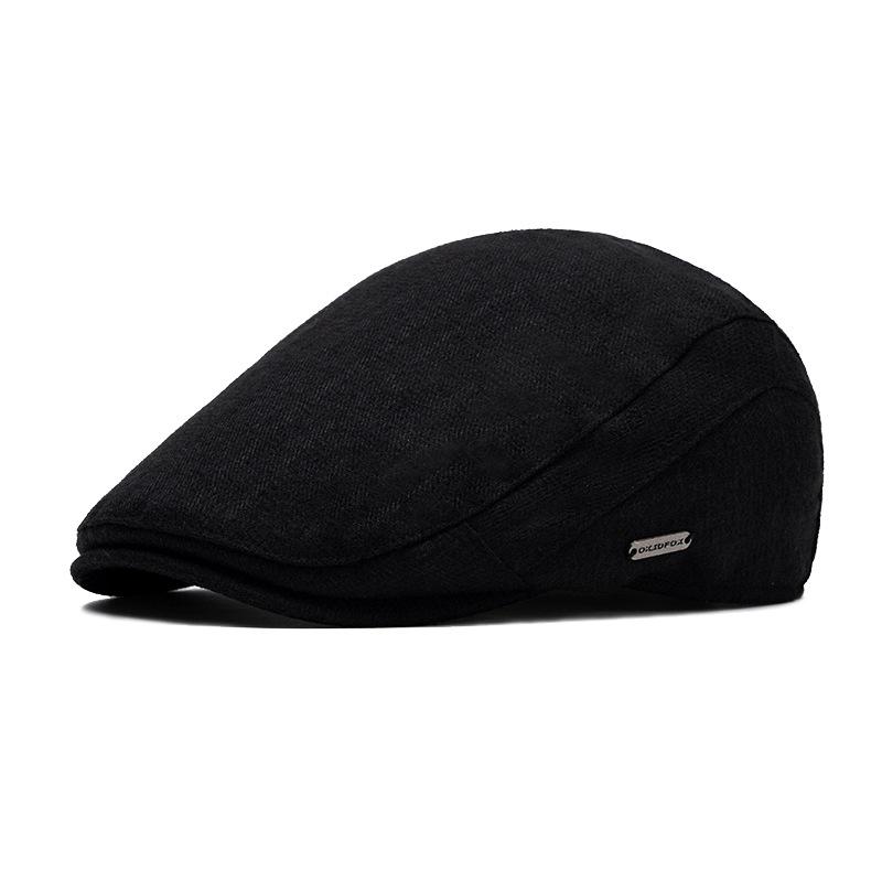 

Autumn Winter Thick Warm Newsboy Caps Men Soft Beret Hat Classic Detective Hats Retro Driver Flat Peaked Cap Street Hats чёрный