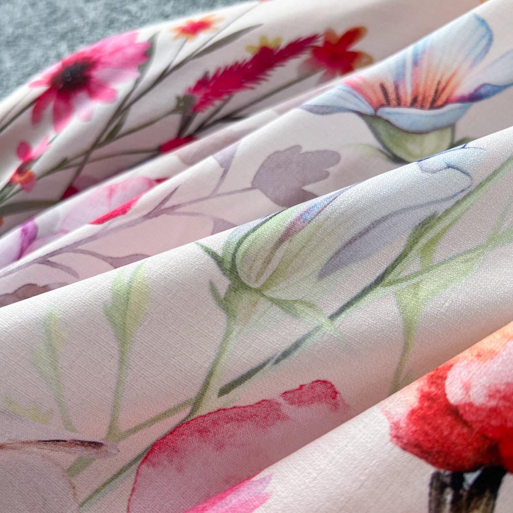Spring Summer Fashion Vintage Flower Maxi Dress Women's Stand Collar Long Lantern Sleeve Single Breasted Floral Print Belt Slim Boho Dress