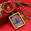 Hand-Painted Tibetan Zodiac Buddha Talisman Pendant Necklace