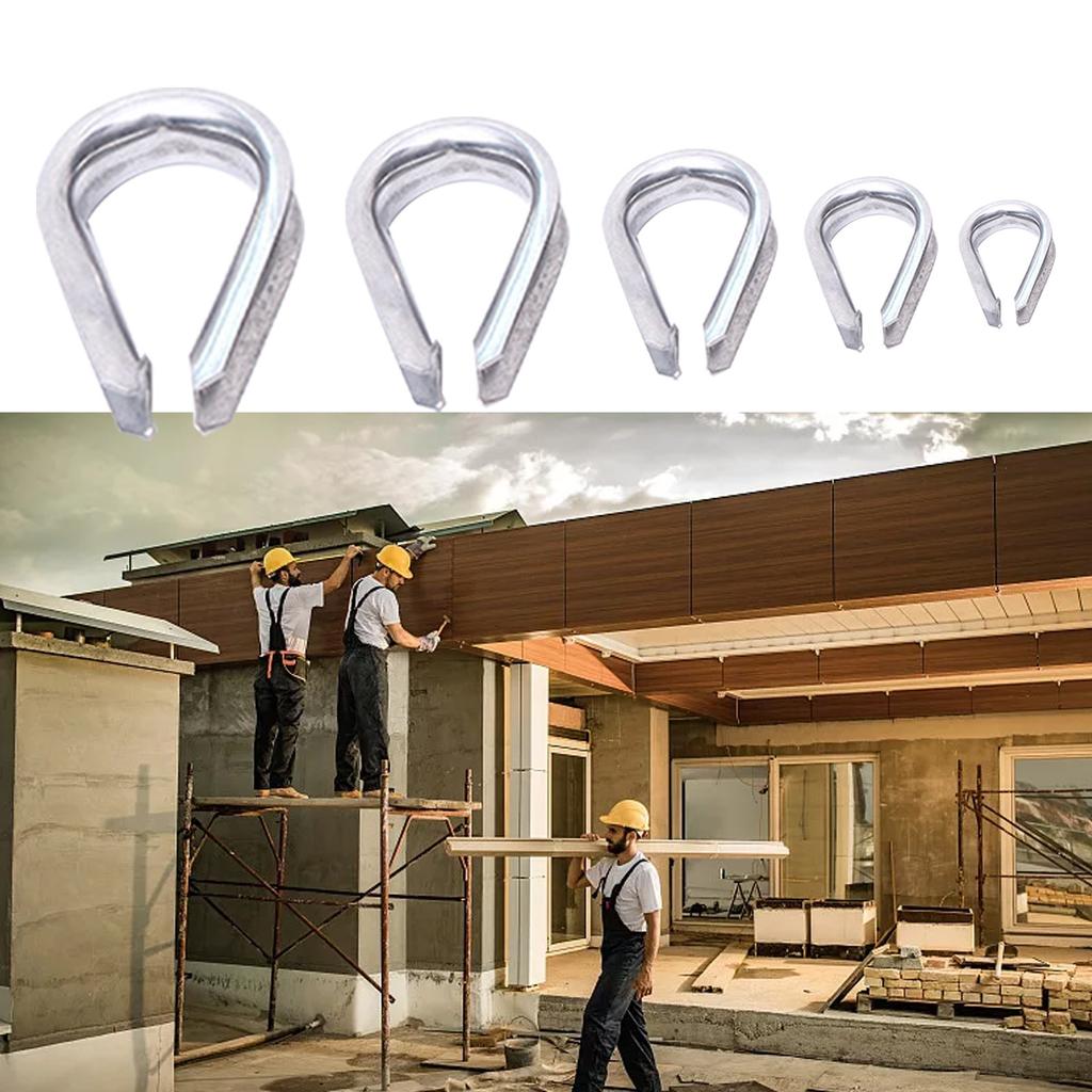 Wire Rope Clamps Clothesline Hanging Flags Rigging Rope