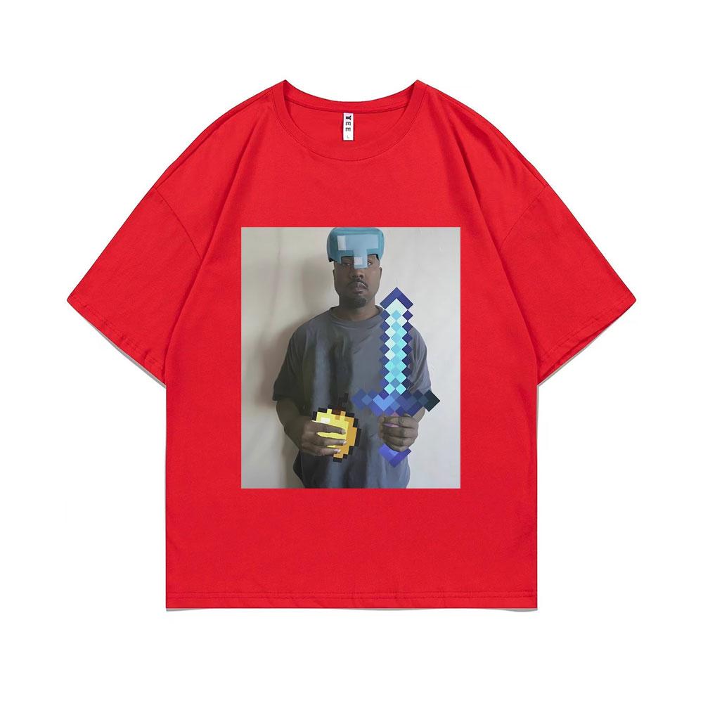 

Rapper Kanye West Funny Meme Tshirt Unisex Women Hip Hop Oversized Cotton Tshirt Unisex Harajuku Fearless Tshirt Short Sleeve S
