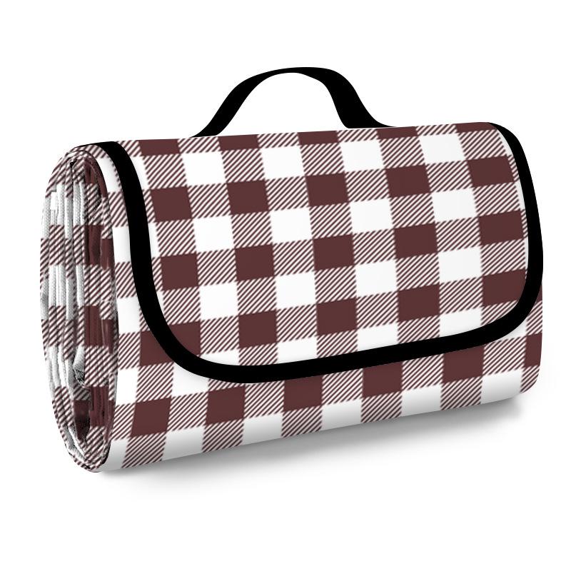 Portable Waterproof Picnic Mat - 600D Oxford Cloth, Thickened, Moisture-Proof, Foldable, Hand-Held