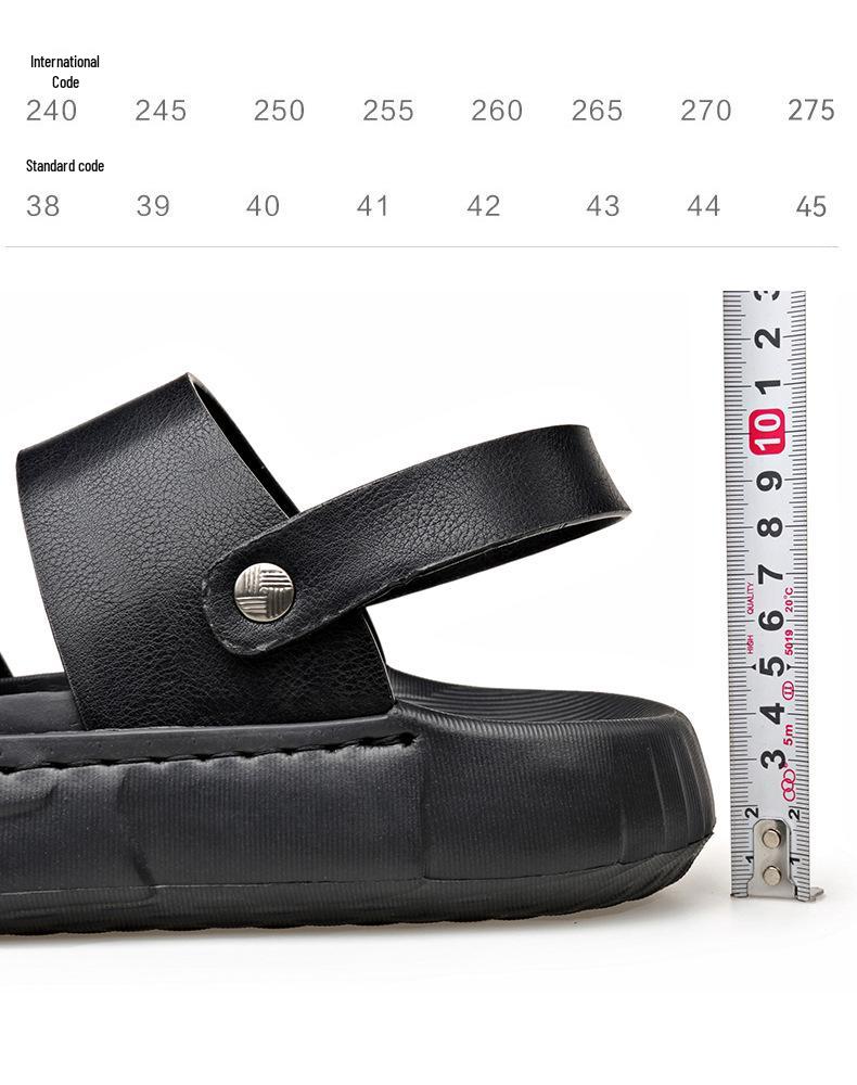 Men's Summer 2025 Dual-Use Non-Slip Driving Sandals: Casual Thick-Soled Beach Shoes
