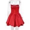 Spring and Summer Sexy Slim Fit Strapless Satin Dress