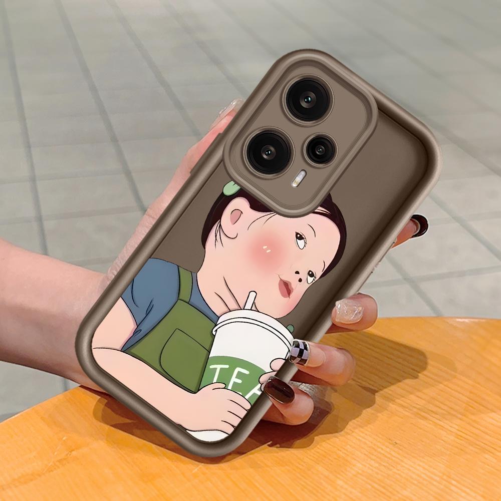 Soft Silicone Square Ladder Printing Pattern Phone Casing Full Cover Camera Shockproof Protection Rubber Case for Xiaomi Redmi