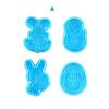 New Blue Easter Egg Cake Mold DIY Cookie Cutters Rabbit Duck Spring Biscuit Fondant Cutter Set Mould Baking Sugarcraft