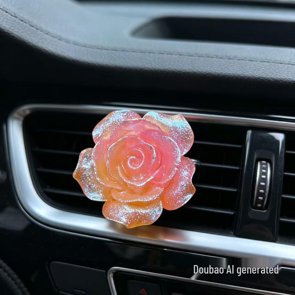 Luxury Rose Car Air Freshener and Vent Ornament