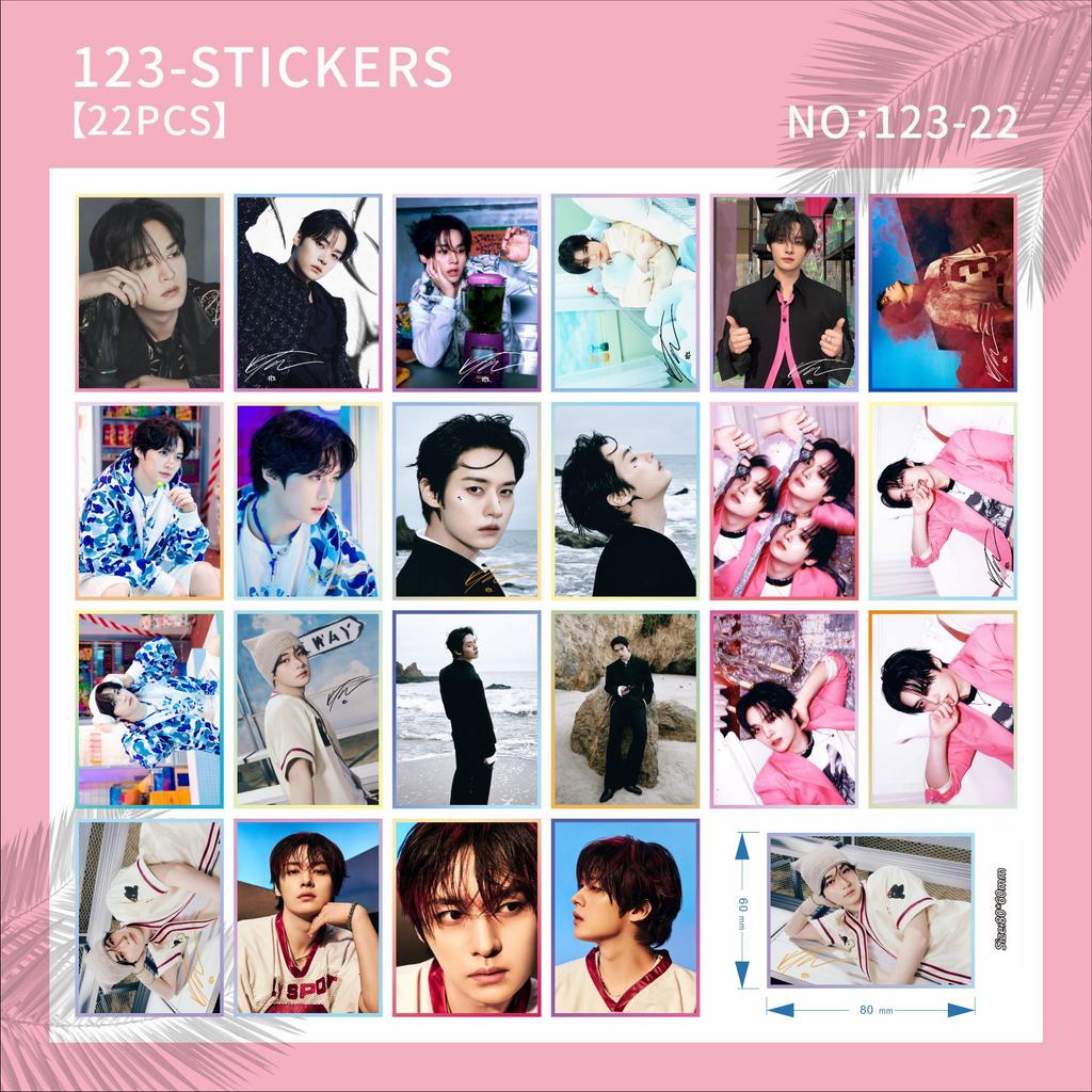22Pcs Skzoo Square Creative Stickers Straykids Album Doit Peripheral Account Stickers Card Stickers Luggage Stickers