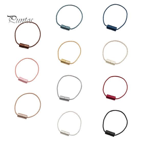 Curtain Ties Magnetic Tiebacks, Modern Simple Rope Tie Backs, Heavy Duty Magnets Decorative Drapes Weave Holdbacks for Home Bedroom Office Wall Damage