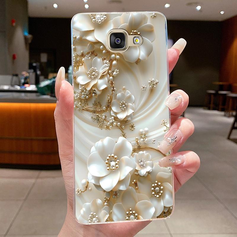 For Samsung Galaxy A5 2016 A3 2016 A7 2017 Case Flower Butterfly Soft Silicone Clear TPU Cover For Samsung A3 A5 2017 Cases Capa
