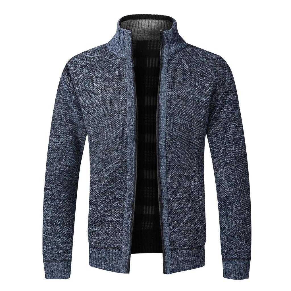 Men's Korean Style Stand-up Collar Sweater Youth Loose Casual Knitted Jacket