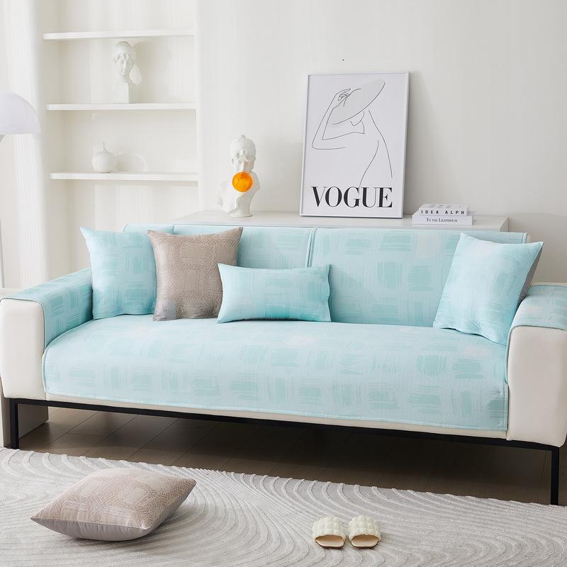 

Sofa Cushion Summer Summer Mat Ice Silk Cushion Cool Pad Non-Slip Cool Sofa Seat Cushion Backrest Leather Sofa Cover Cushion 70*70cm