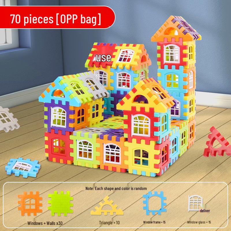 

«Игрушка из крупных строительных блоков для детей 3-6 лет»: Постройте модели стен, окон и домов.