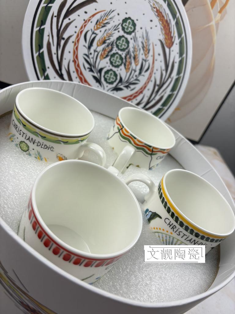 European Ceramic New Creative Light Luxury Bone China Western Plate Set Afternoon Tea High-quality Coffee Cup Gift Mug Set