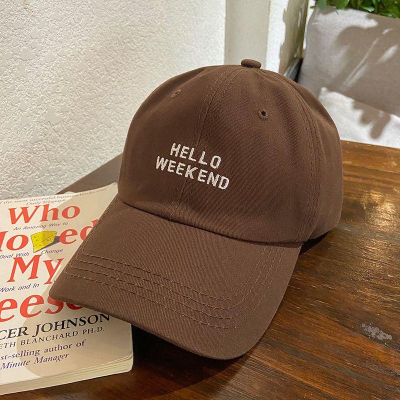 

Baseball Cap Female Spring and Summer Thin Trendy Niche Style Japanese Style Fashion Sun-Proof Letter Embroidered Peaked Cap Coffee Adjustable