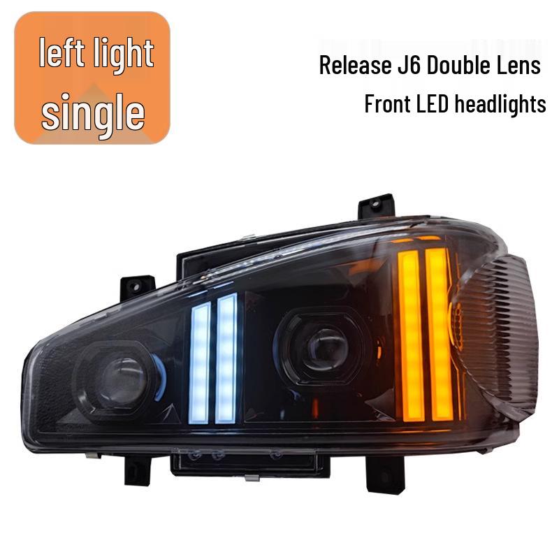 LED Headlight Assembly with DRL for FAW Jiefang J6/J6P/J6M - Double Lens Modified