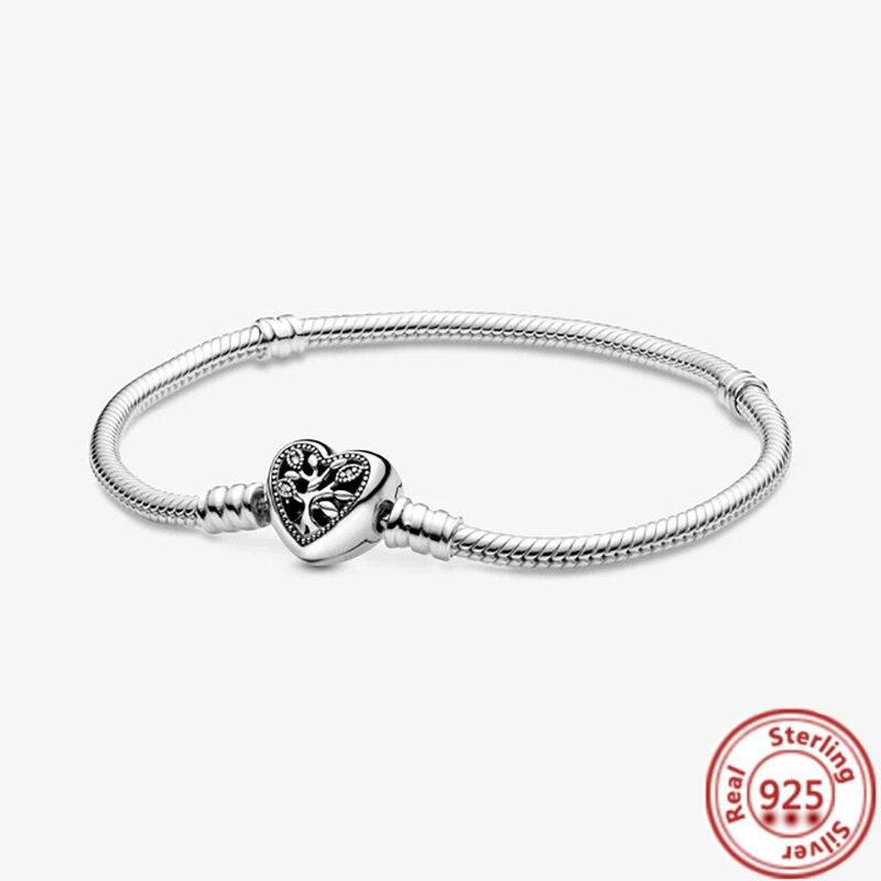 925 Sterling Silver Basic Snake Chain Fiori Blu Ondulato Slider Bracciali Adatti Originale Marchio Charms Donne Ragazza Fai da Te Creazione Gioielli