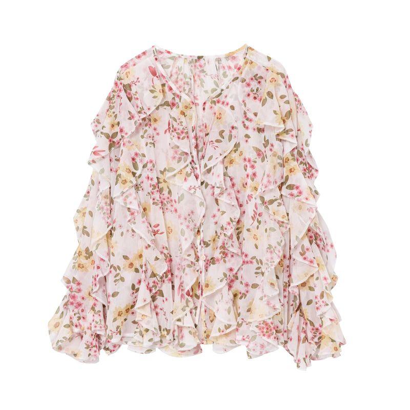 Kaslead New Arrival Women's Fashion Style Stylish Simple and Versatile Casual Laminated Decoration Long Sleeves Shirt