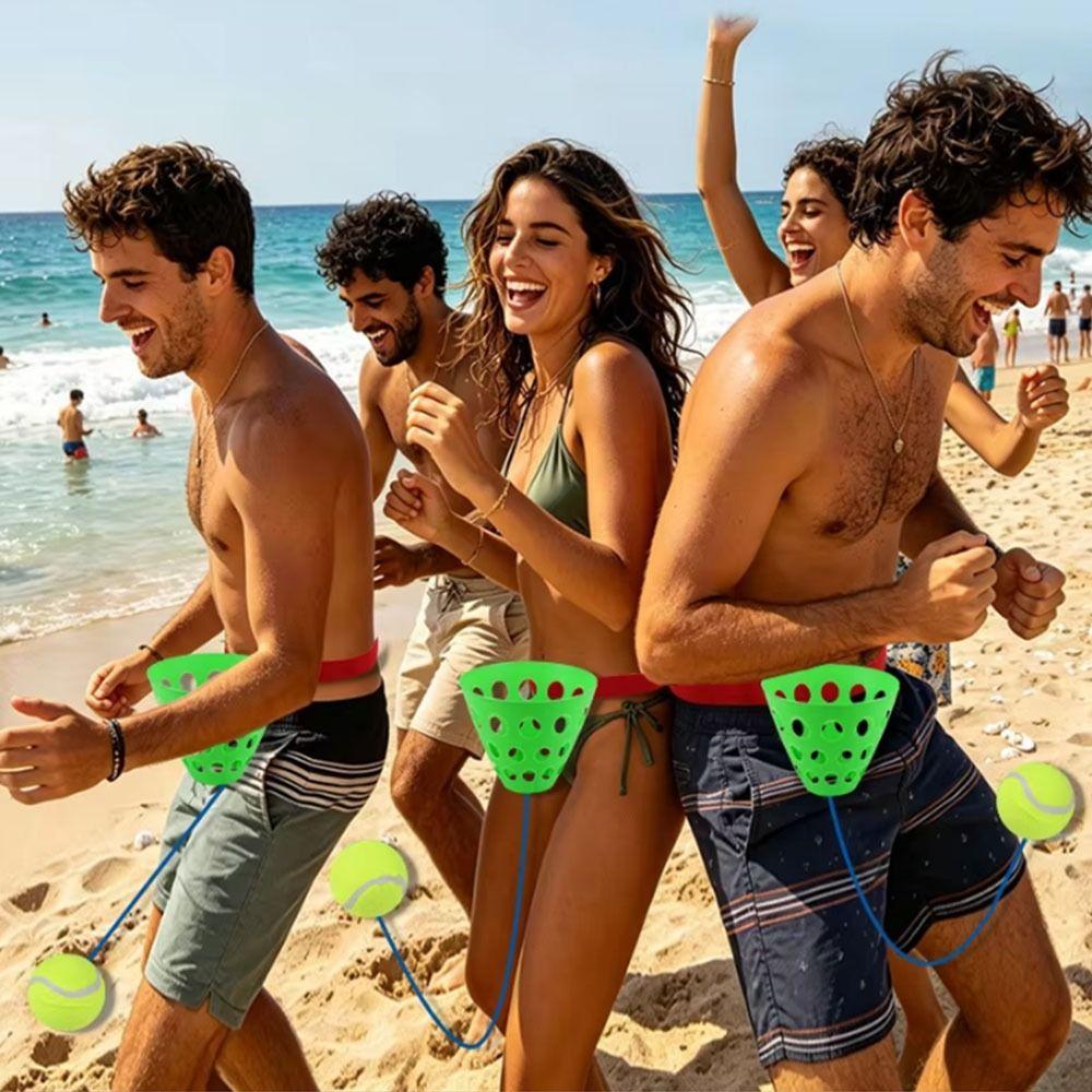 Eye Waist Coordination Waist Ball Game Multiplayer Interactive Hanging Ball Toss Game Outdoor Toy