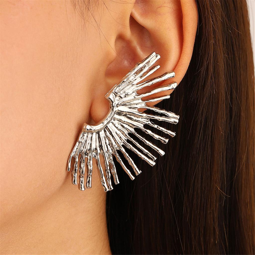 Hollow Line Earrings Fashion Ear Studs Stylish Ear Jewelry Semicircular Line Earrings Studs Earrings Gift for Women Girl
