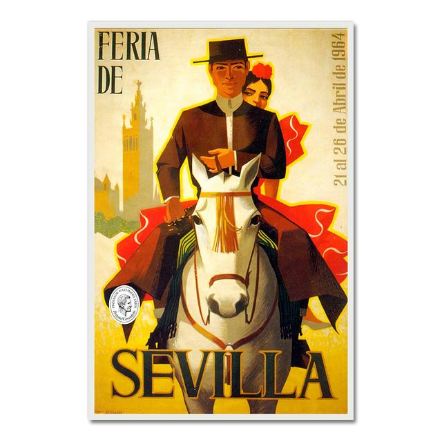 

Испания Севилья Цветочница путешествия холст картины старинные фотографии крафт-постеры с покрытием наклейки на стену украшение дома подарок без рамки 60*100cm