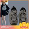 Thick-soled silver dad shoes women's autumn new shock-absorbing versatile student campus breathable casual sports running shoes