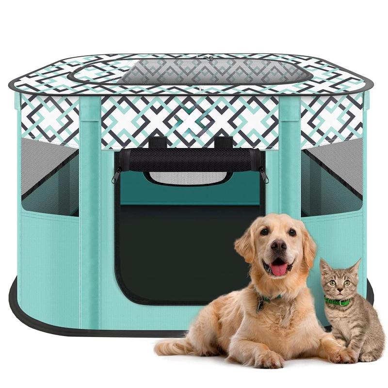 Foldable Portable Pet Playpen Cat Delivery Room For Pet Birthing Center Crates Kennel Outdoor Indoor Dog Playpen Travel Camping