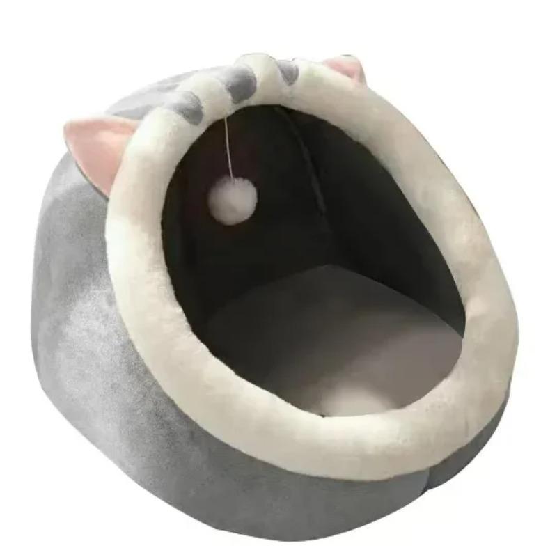 Super Soft Dog Round Cat Deep Sleep Comfort In Winter Warm Sleeping Tent Cozy Cave Mat Portable Indoor Cat Bed for Cats