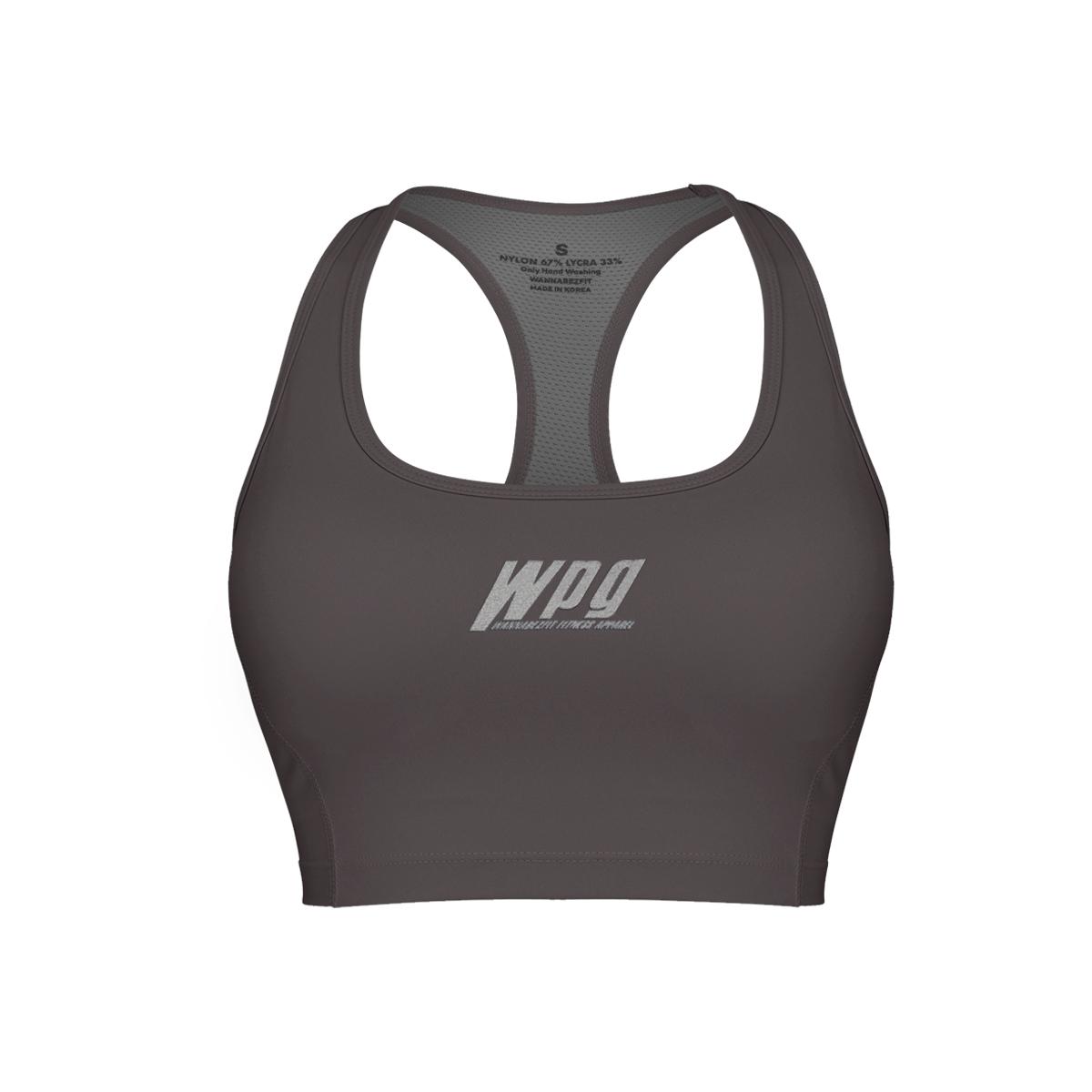 Wannabes Fit Wpg Bra Top Charcoal Charcoal/Small