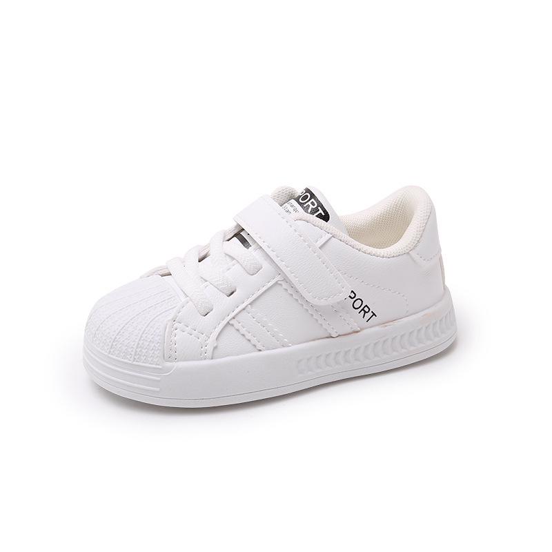 Spring Baby White Walking & Sports Shoes for Toddlers and Kindergarten Kids - Boys & Girls