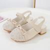 Children's Summer Sandals Chic Rhinestone Girl's High Heel Shoes Fashion Kids Princess Versatile Dress Sandals for Party Wedding