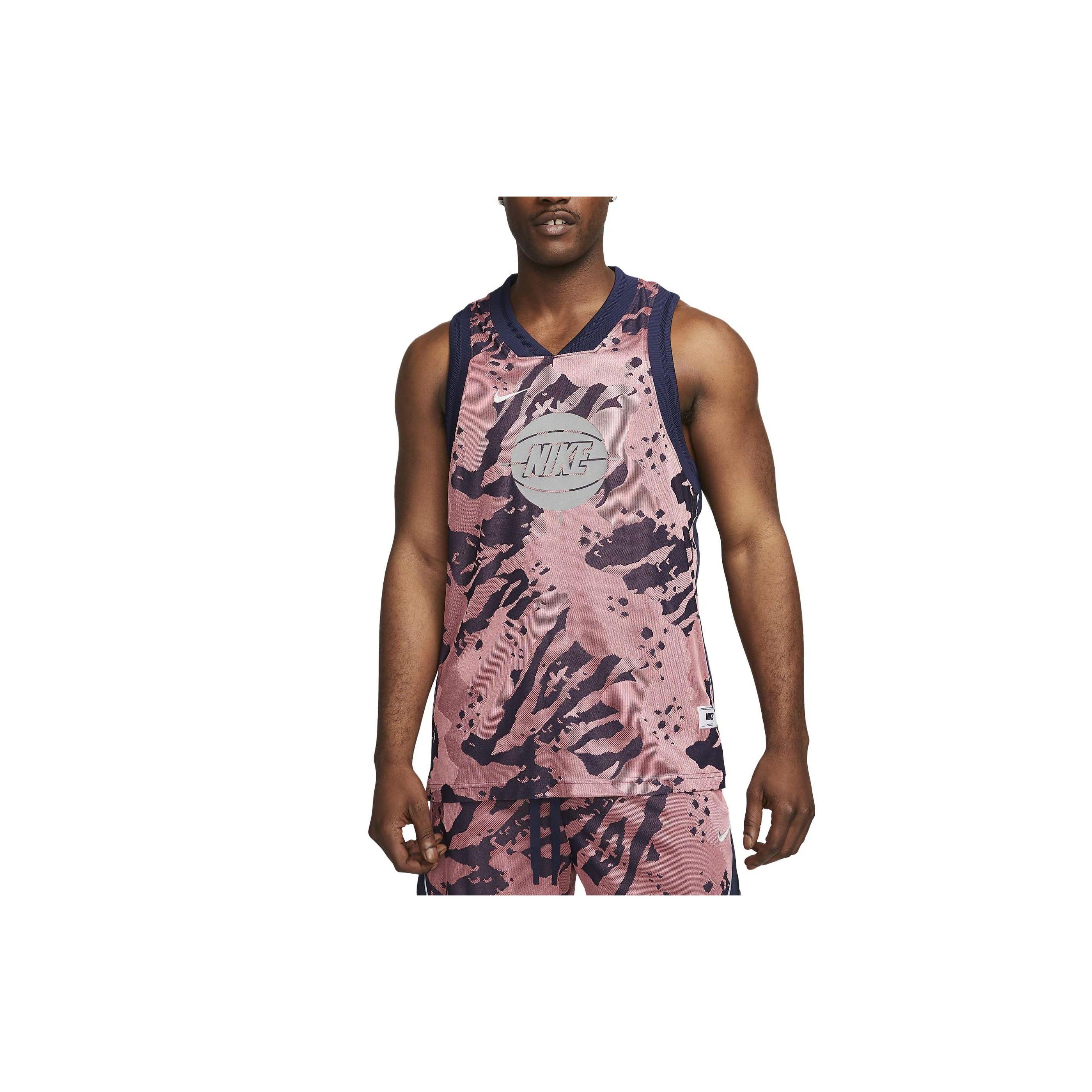 Nike Adv Jersey Printed Logo V-Neck Sleeveless Tank Top Men Tops Coral DX0257-410 L