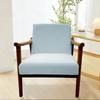 Jacquard Wooden Arm Chair Cover Zipper Seat Slipcover Single Sofa Cover  For Household Hotel