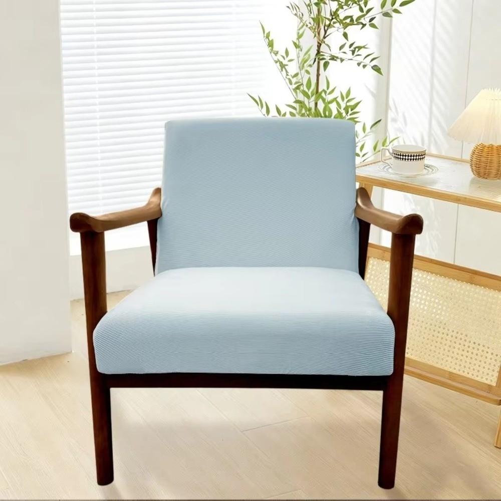 Jacquard Wooden Arm Chair Cover Zipper Seat Slipcover Single Sofa Cover  For Household Hotel