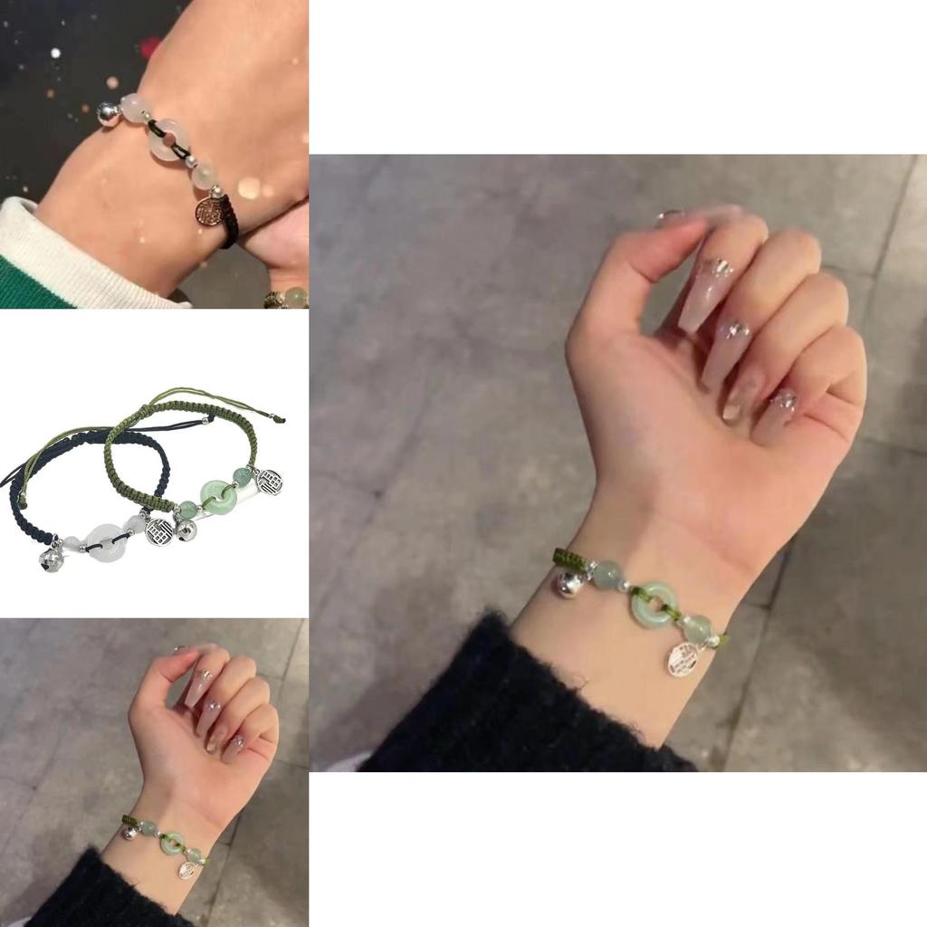 Fashionable Ethnic Green String Bracelet For Couples Minimalist Handmade Jewelry