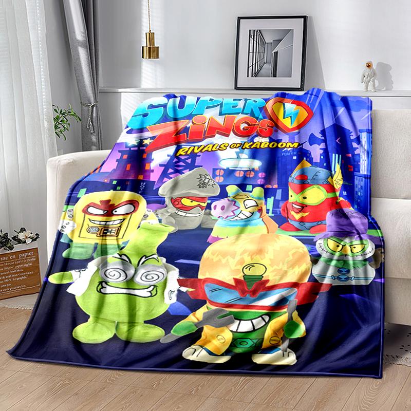 1pc Blanket Superthings1 Print Design, Lightweight Blanket for Sofa, Bed- Soft &Warm, Gift for All Seasons Like Christmas, Halloween