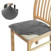 Soft Velvet Chair Cover Solid Thickened Warm Seat Cushion Protector For Dining Room Living Room Kitchen Chairs
