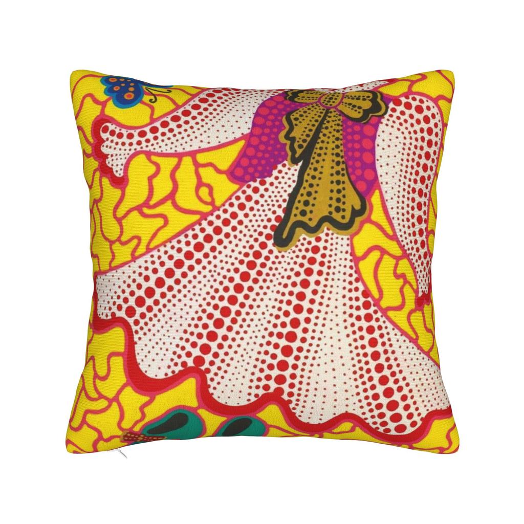 Yayoi Kusama Art Square Pillow Case Polka Aesthetic Cushion Cover Vintage Zippered Decorative Throw Pillow Case Cover for Seat